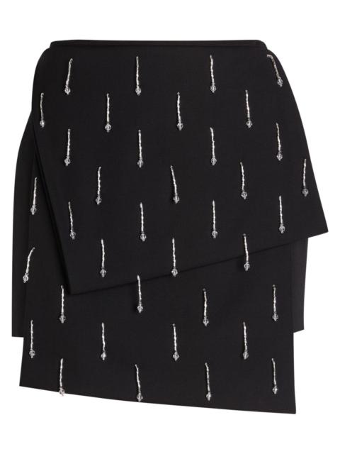 armarium Armarium Mina Crystal-embellished Wool Mini Skirt