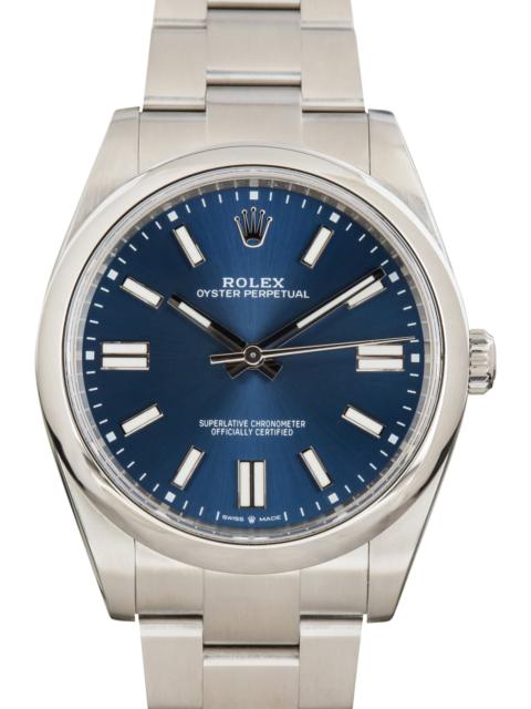 ROLEX Used Rolex Oyster Perpetual 41 Blue Dial Ref 124300