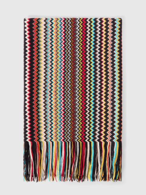 Missoni Scarf with zigzag pattern and fringes