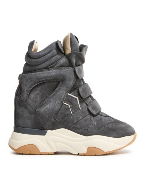 Isabel Marant ISABEL MARANT Balskee Asphalt Suede And Leather Wedge Sneake