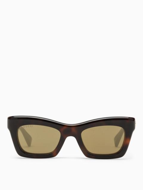GUCCI Gucci Tortoiseshell Rectangular Acetate Sunglasses Women