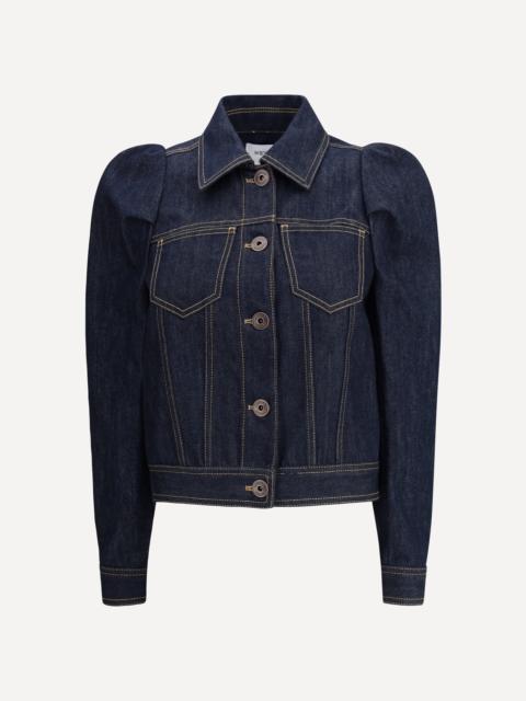 Alexander McQueen Denim Jacket with pointed shoulders