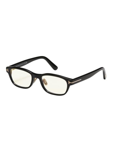 TOM FORD Tom Ford Blue Light Block Rectangular Ladies Eyeglasses FT6115-D-B 001 52