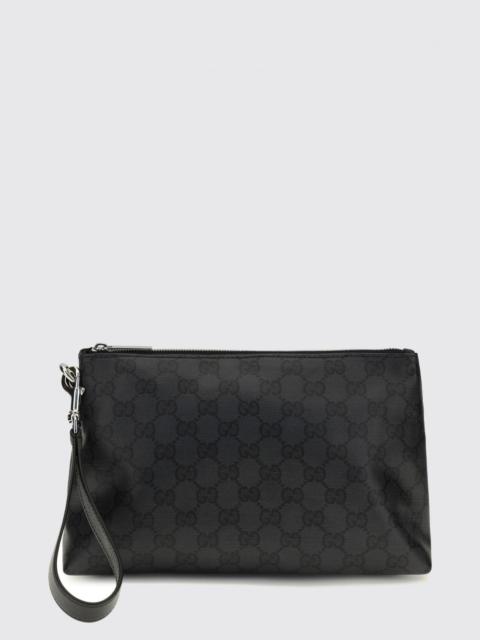GUCCI Gucci Men Essence Gg Monogram Coated Cotton Pouch Gucci With Wrist Strap