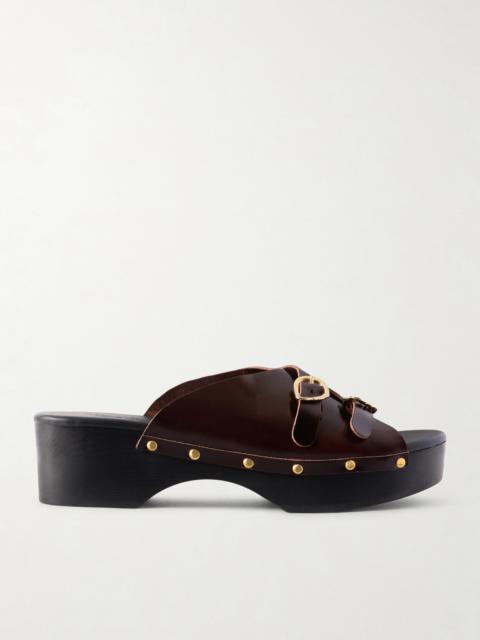 ANCIENT GREEK SANDALS Natali Sabot Studded Leather Clogs