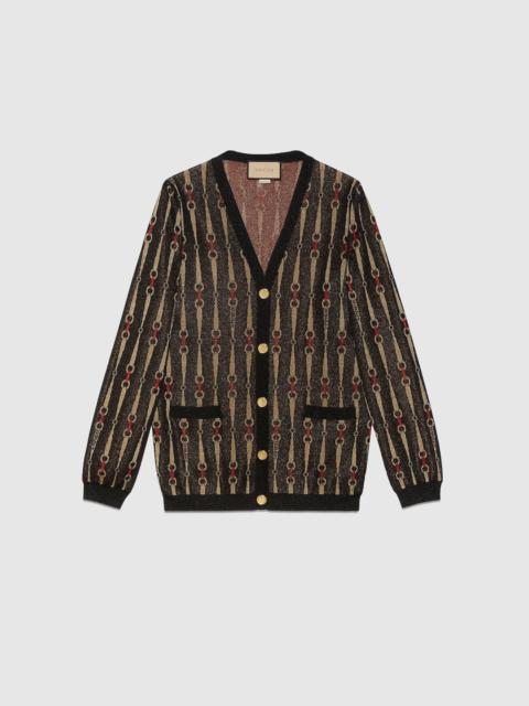GUCCI Gucci Lame Horsebit Jacquard Cardigan