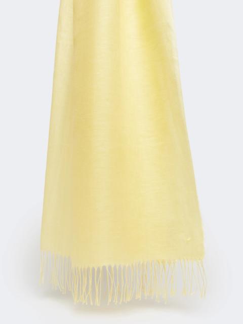 WEEKEND Max Mara Linen stole with fringes - YELLOW