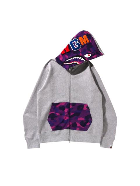 A BATHING APE® BAPE Color Camo Shark Full Zip Hoodie 'Grey'