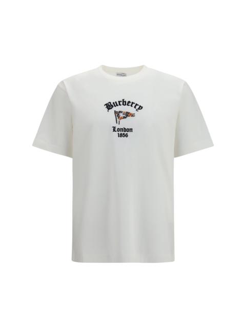 Burberry Burberry Check Cotton T-shirt Chalk