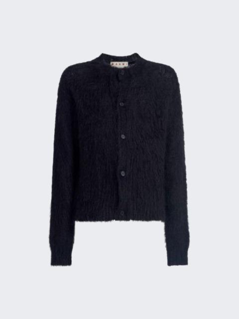 Marni Mohair Knit Cardigan Black