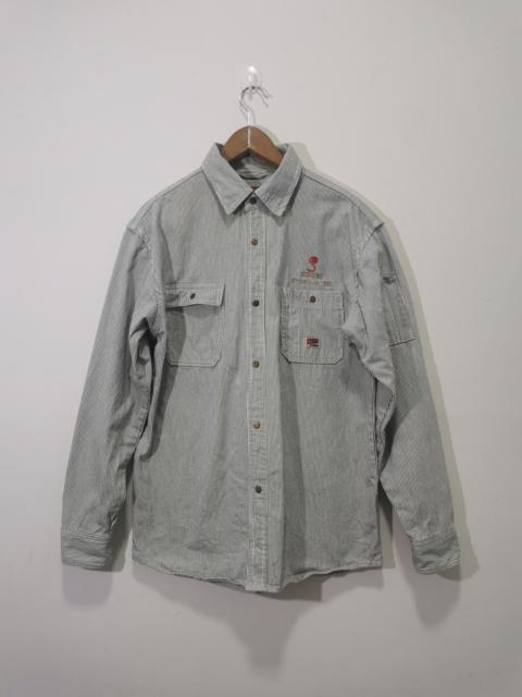 Other Designers Vintage - Dogman Satisfactory Worker Denim Stripe Shirt