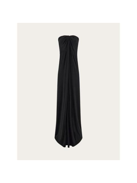 FERRAGAMO Ferragamo Black Draped Strapless Dress, Brand Size 44 (US Size 10)