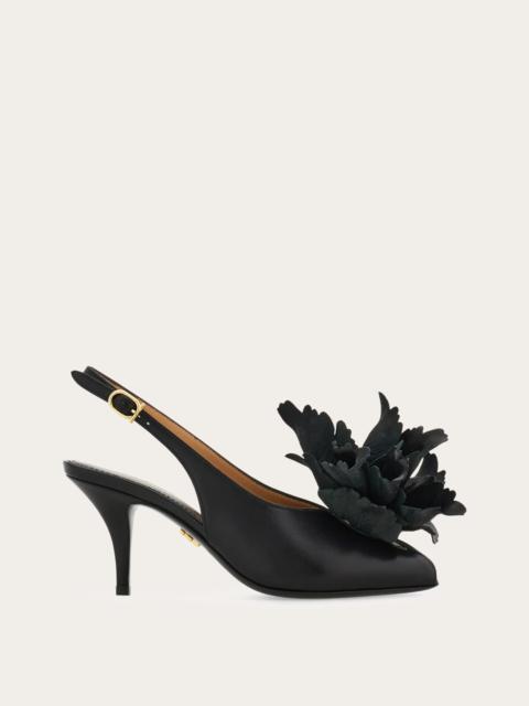 FERRAGAMO Flower embellished slingback
