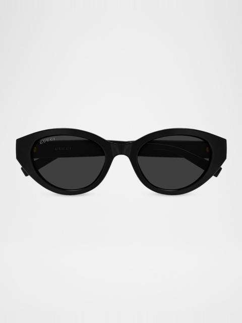 GUCCI 52mm Acetate Oval Sunglasses