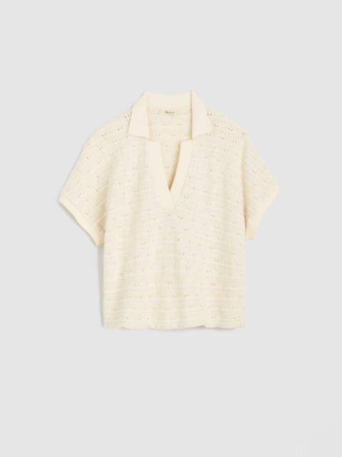 Madewell Diamond-Knit Relaxed Polo Shirt