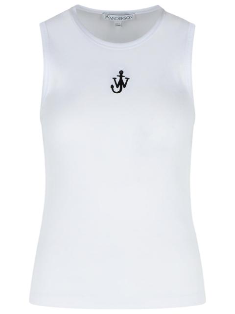 Other Designers Jw Anderson 'Anchor' White Cotton Tank Top Women