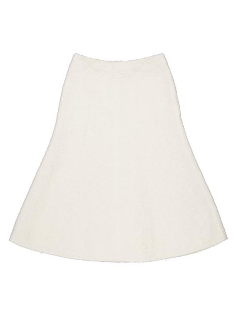 Chloé Chloe Ladies Eden White A-Line Boucle Midi Skirt