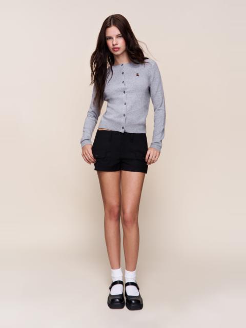 GUIZIO Guizio Penelope Patch Pocket Shorts in Black at Nordstrom