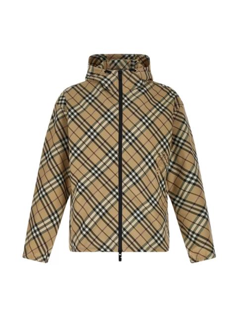 Burberry Men Check Waterproof Jacket