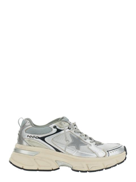 Golden Goose Golden Goose Women 'Lightstar' Grey Low Top Sneakers With Logo Patch On The Tongue And Star Patch On