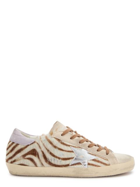 Golden Goose Super-star Zebra-print Calf-hair Sneakers