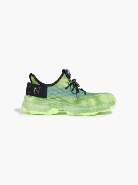 PHILIPP PLEIN Hyper Shock tie-dyed stretch-knit running sneakers
