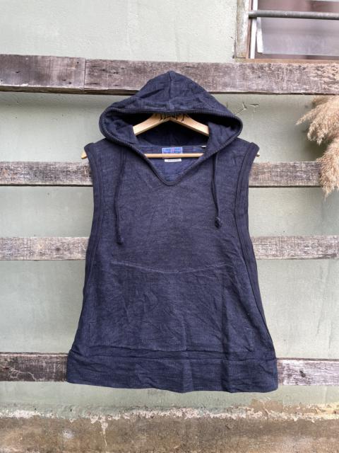 Other Designers Indigo - Vintage Blue Blue Japan Arigato Indigo Hoodie Vest