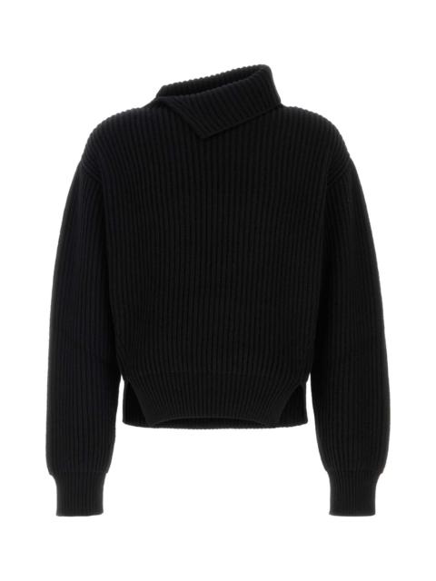 Jil Sander Jil Sander Men Black Wool Sweater