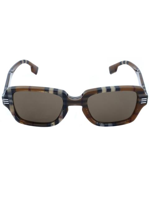 Burberry Burberry Eldon Dark Brown Rectangular Men's Sunglasses BE4349 396673 51