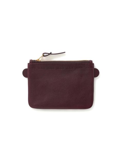 visvim LEATHER ESSENTIALS CASE (KNGR) BURGUNDY