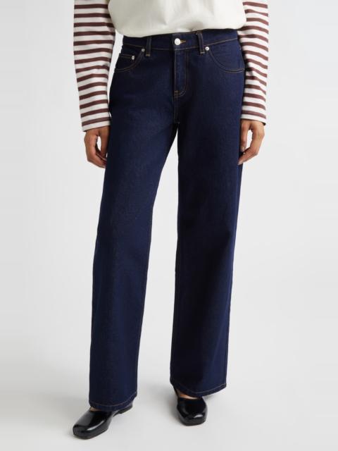 SANDY LIANG Sandy Liang Taro Bootcut Jeans in Indigo at Nordstrom
