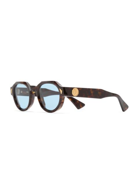 PALACE PALACE CUTLER AND GROSS VICTORY ROUND SUNGLASSES HAVANA