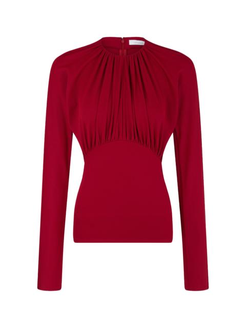 rabanne Gathered Bodice Jersey Top red