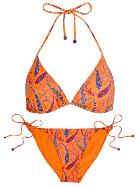 Etro Etro Patterned Triangle Bikini