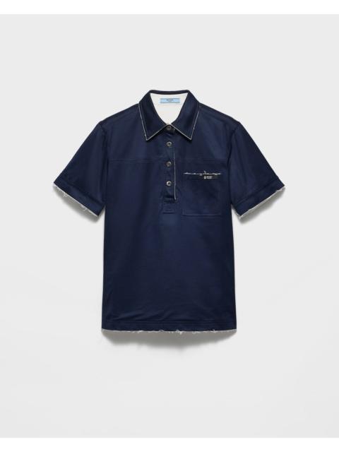 Prada Prada Short Sleeves Polo Shirt In Scottish Thread