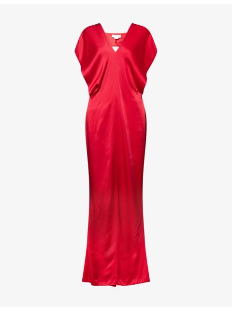 Stella McCartney V-Neck Sleeveless Satin Gown