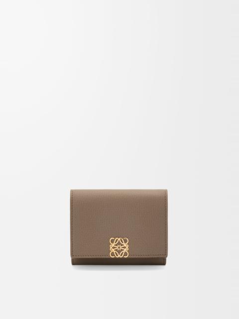 Loewe Anagram trifold wallet in pebble grained calfskin