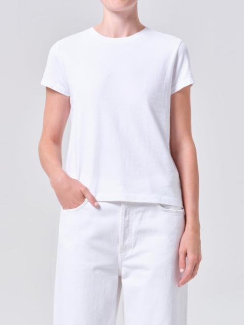 AGOLDE LONG LINE ADINE TEE IN WHITE