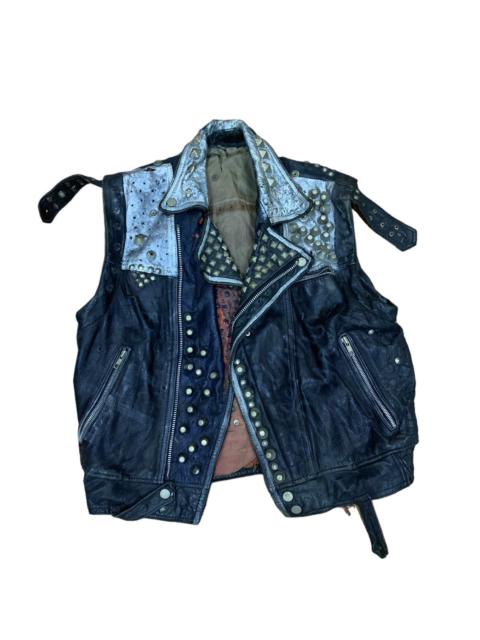 Other Designers VINTAGE STUDDED LEATHER VEST PUNK ROCK