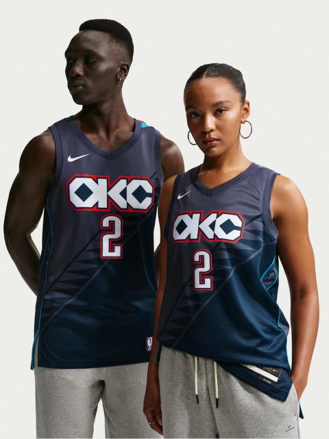 Nike Shai Gilgeous-Alexander Oklahoma City Thunder City Edition Men's Nike NBA Swingman Jersey