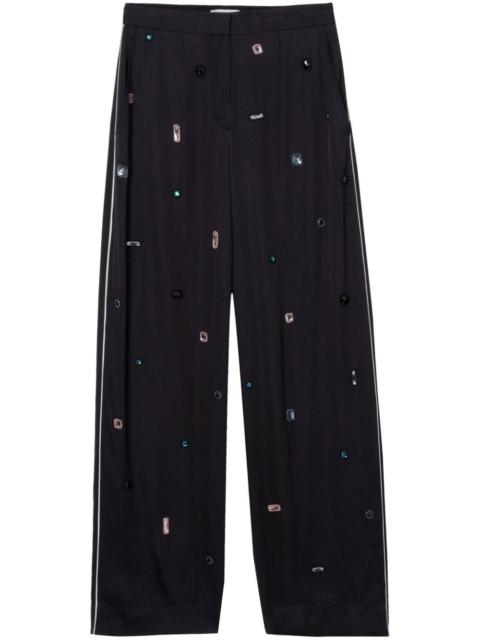 3.1 Phillip Lim gem-embellished chiffon trousers