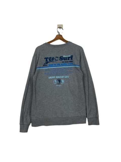Other Designers Japanese Brand - T&C SURF Designs Big Logo Crewneck Sweatshirt #3632-C166