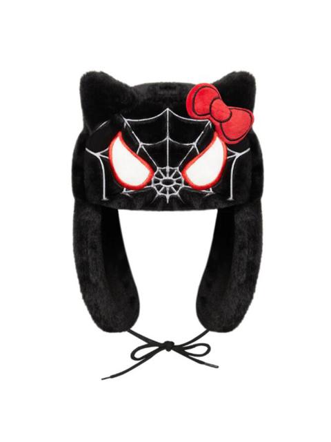 Other Designers Japanese Cartoon Anime Hello Kitty Spiderman Ushanka Black Hat Cute Y2K Warm Winter Hat