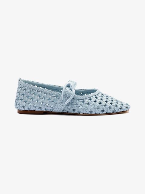 Larroudé Verona Macrame Ballet Flat In Maya Leather