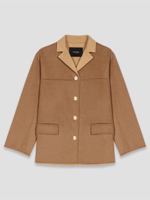 maje Double-faced mid-length coat