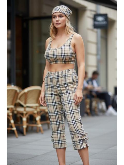 Burberry 🔥 BURBERRY NOVA CHECK BLUE LABEL Japan Three Quarters Pants