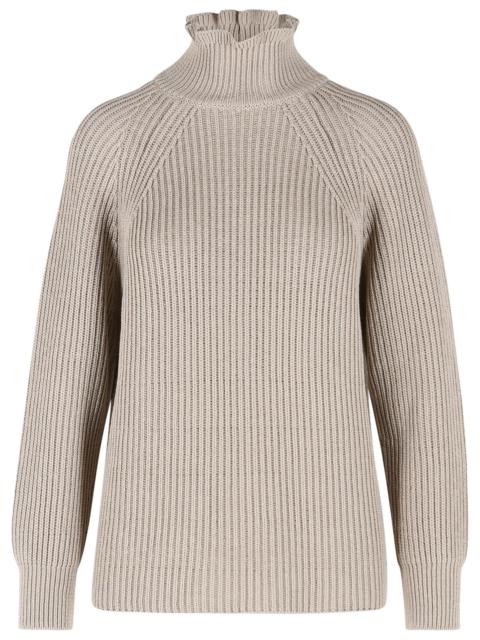 Max Mara Max Mara 'Camino' Oversized Sand Cotton Cordonetto Sweater Women