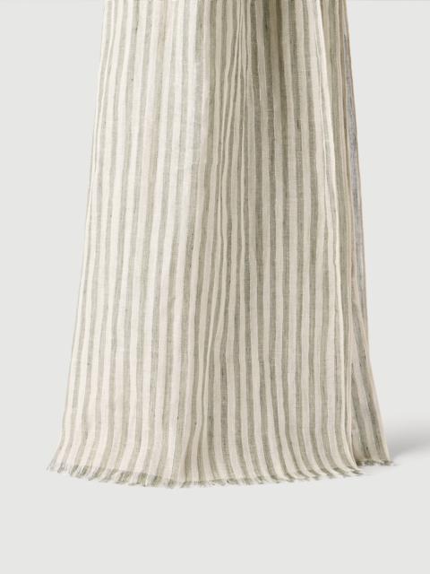 Brunello Cucinelli Sparkling striped linen scarf