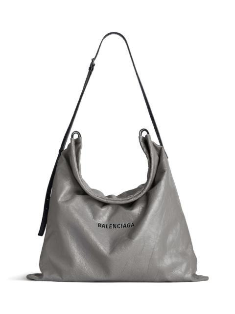 BALENCIAGA Men's Shopper Large Dust Bag Crossbody Pouch in Grey