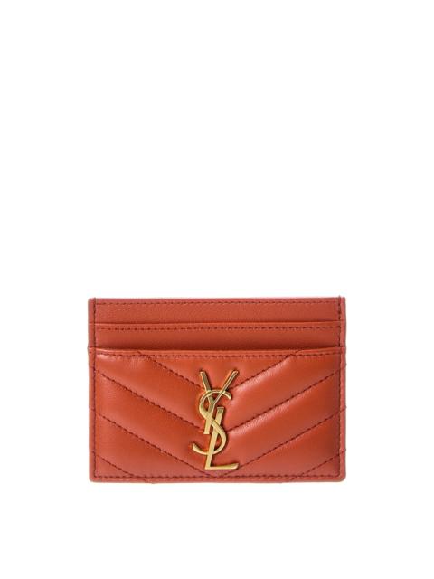 SAINT LAURENT Saint Laurent Monogram Matelasse Leather Card Holder